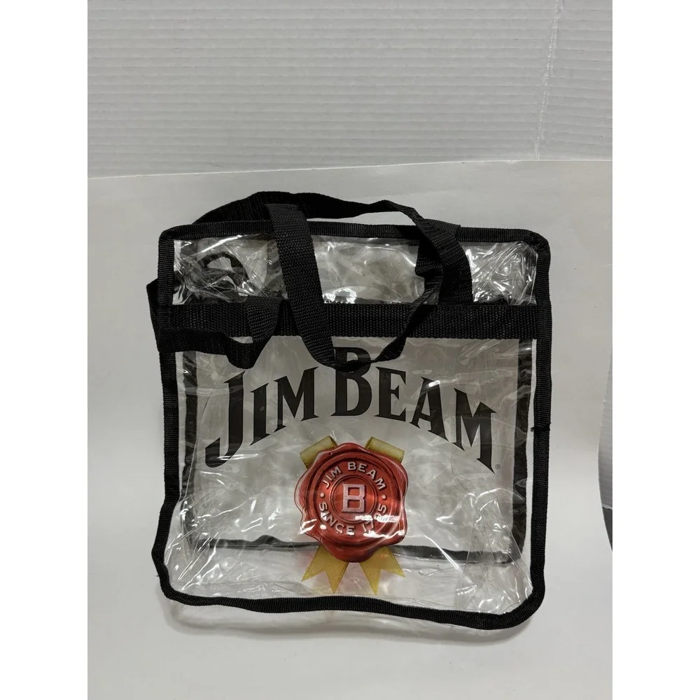 NEW Jim Beam Clear Festival Approved Stadium Zipper Carry Bag Pouch Purse Rare